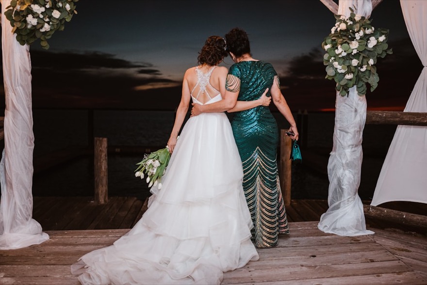 Emerald mother of the bride gown